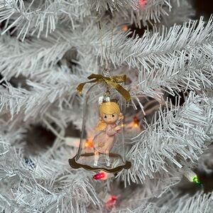 1994 Precious Moments Gold Glass Christmas Bell Ornament